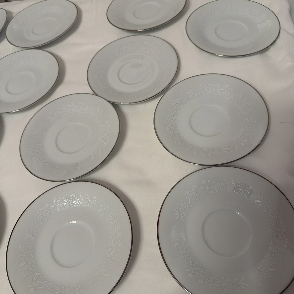 Noritake Reina 6450Q Tea cup saucer set of 14, Vintage Japan Collection - Picture 6 of 10